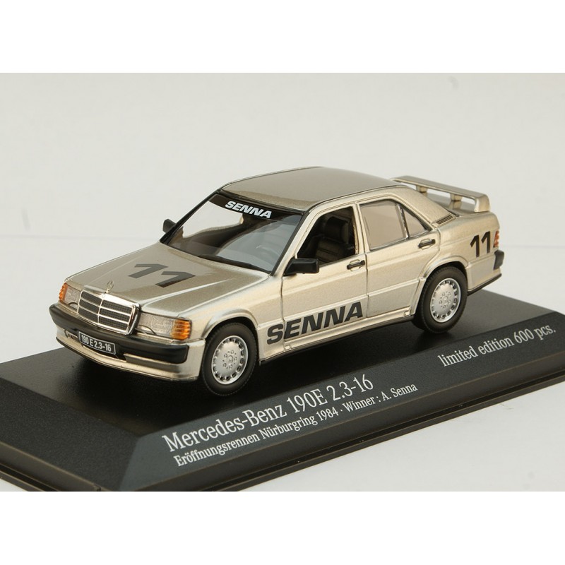 Mercedes Benz 190e 2 3 16 W201 11 Winner Nurburgring 1984 Ayrton Senna Minichamps 943035603 Mercedes Benz 190e 2 3 16 W201 11 Winner Nurburgring 1984 Ayrton Senna Minichamps 943035603