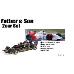 2 Car Set Lotus Ford 79 1978 McLaren Ford MP4/8 1993 Mario & Michael Andretti Minichamps 412789303