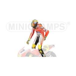 Figurine 1/12 Valentino Rossi Moto GP 2011 Pulling on pants Minichamps 312110146
