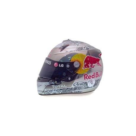 Casque 1/2 Arai Sebastian Vettel F1 Abu Dhabi 2010 Minichamps 321100105