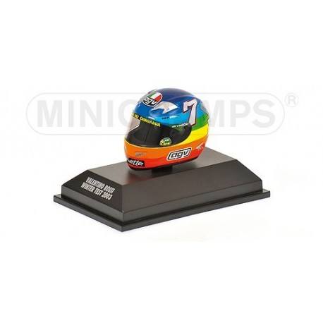Casque 1/8 AGV Valentino Rossi Moto GP Winter Test 2003 Minichamps 397030099