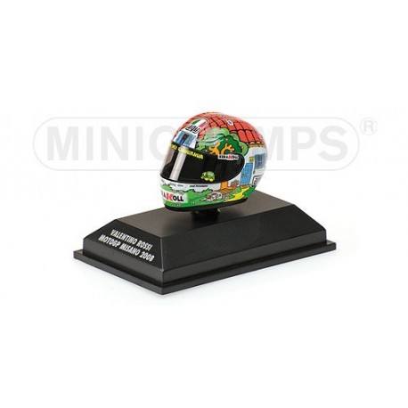Casque 1/8 AGV Valentino Rossi Moto GP Misano 2008 Minichamps 398080056