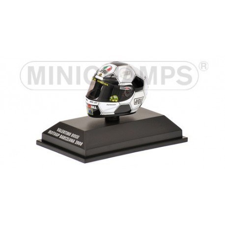 Casque 1/8 AGV Valentino Rossi Moto GP Barcelone 2008 Minichamps 398080086