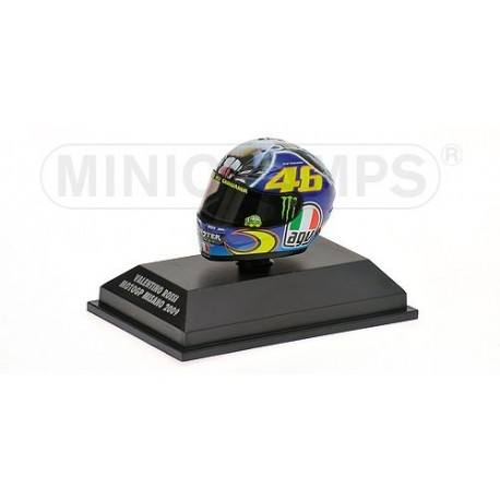Casque 1/8 AGV Valentino Rossi Moto GP Misano 2009 Minichamps 398090056