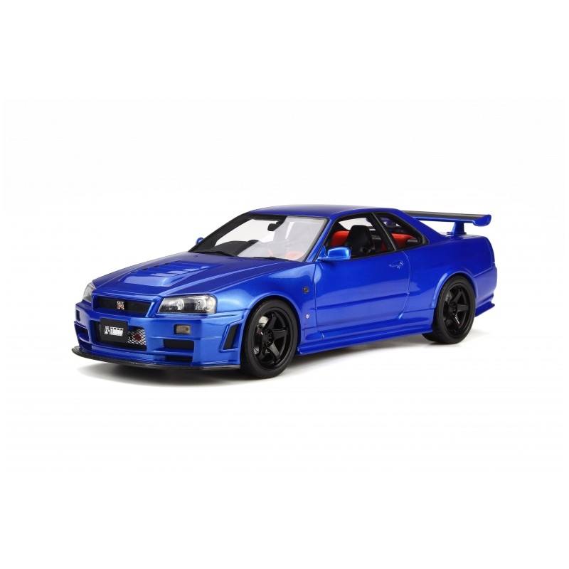 Nissan Skyline R34 GTR Z Tune Blue Metallic 2005 Ottomobile OT743 -  Miniatures Autos Motos