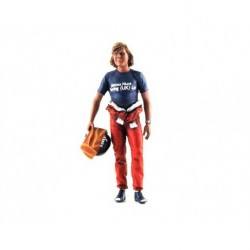 Figurine James Hunt standing with Helmet Le Mans Miniatures LMFLM118024P1