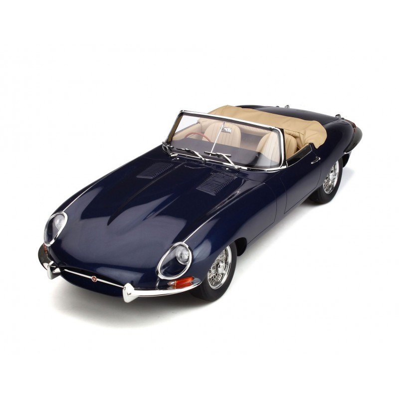 FREE SHIPPING GT219 GT Spirit 1:12 Jaguar E Type Roadster/Cabriolet Dark Blue 