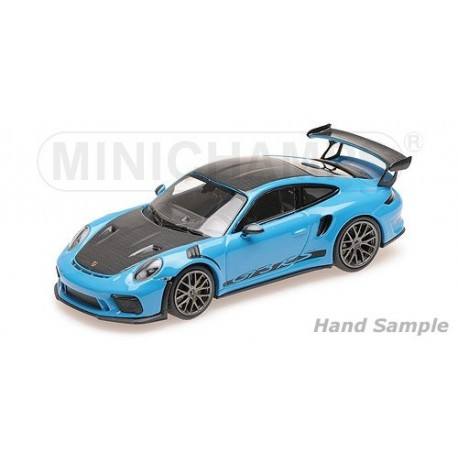 Porsche 911 991.2 GT3 RS 2019 Blue with Weissach Package with Golden  Magnesium Wheels Minichamps 155068222