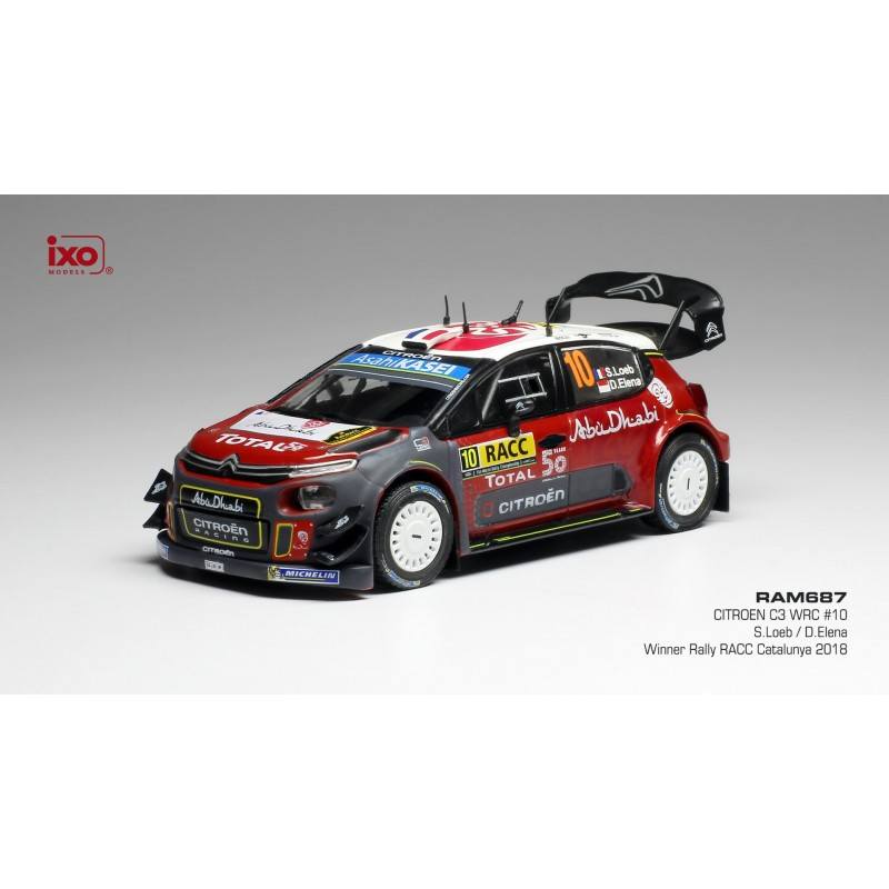 Citroen C3 WRC 2018 rallye catalogne  espagne  Loeb   1/43 ixo  PROMO 