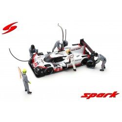 Porsche Figurine Set Porsche 919 Hybrid Winner 24 Heures du Mans 2017 Spark 43AC011