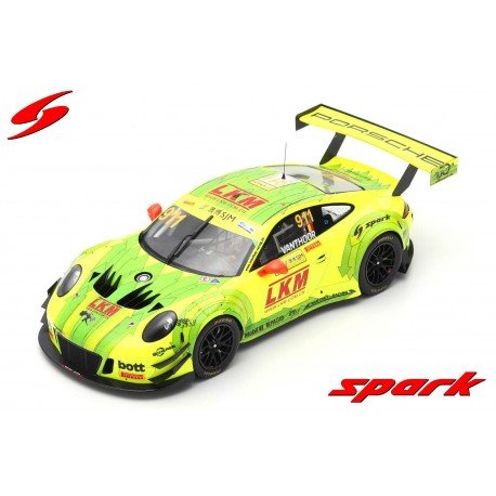 Porsche 911 GT3 R FIA GT World Cup Macau 2018 Laurens Vanthoor Spark 1:64 Y127