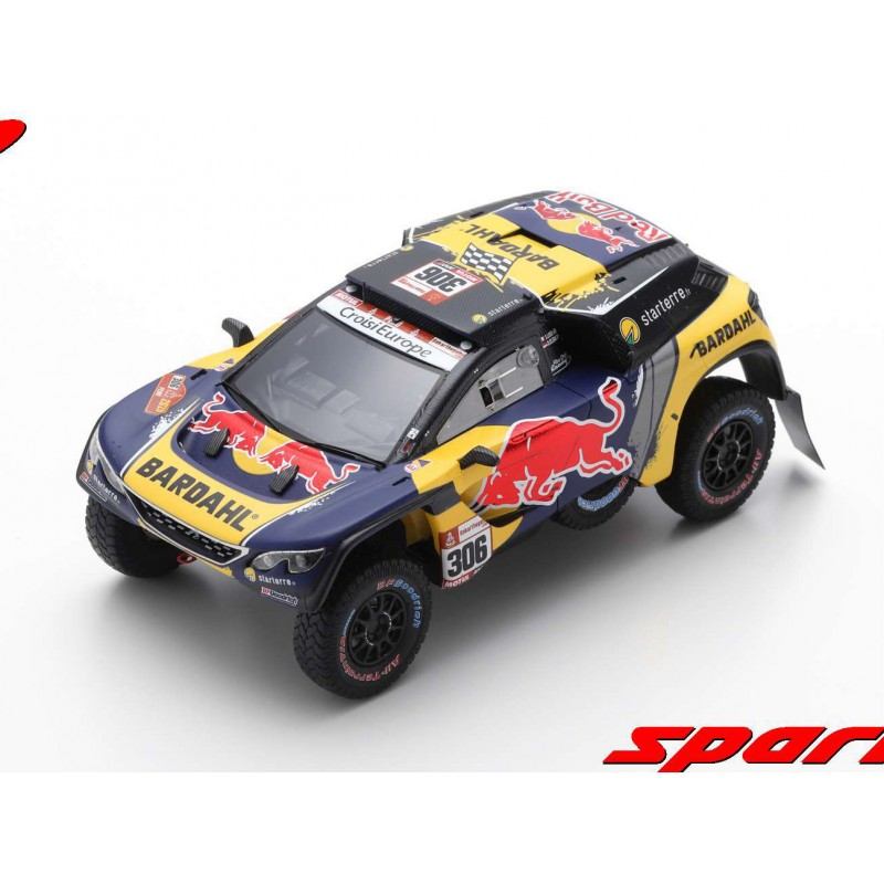 Peugeot 3008 DKR 306 PH Sport Rallye Dakar 2019 Loeb Elena Spark S5626 -  Miniatures Autos Motos