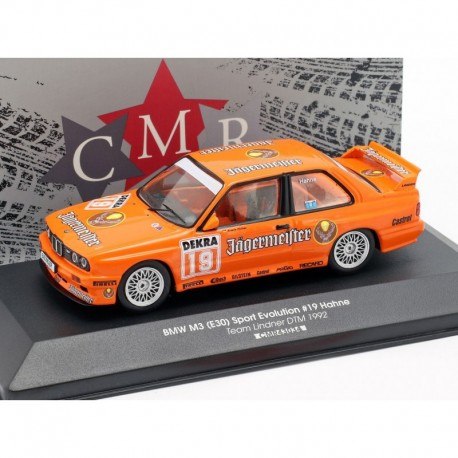 BMW m3 SPORT EVOLUTION e30 Jägermeister DTM 1992 Armin Hahne 1:43 CMR models NUOVO 