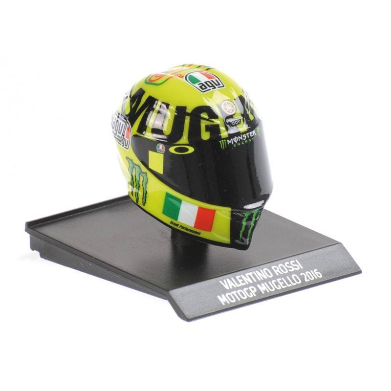 Casco Valentino Rossi Motogp Mugello 2016 MINICHAMPS 1:10 315160086 Miniature 