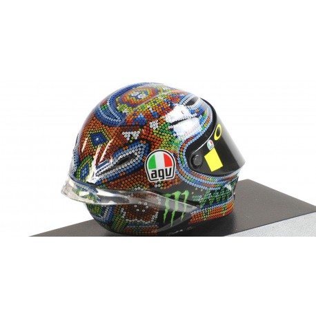 Casque 1/8 AGV Valentino Rossi Moto GP Test Sepang 2018 Minichamps 399180076