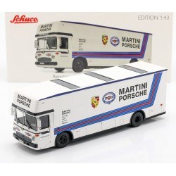 Mercedes Transporteur O317 Porsche Martini 1966 Blanc Schuco 450373400