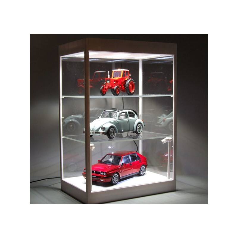 Vitrine Showcase Plexiglass avec Leds 1/43 1/18 Triple9 T9-69927W -  Miniatures Autos Motos