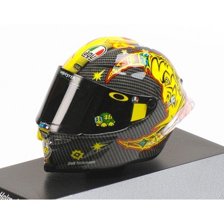 Casque Helmet 1/8 AGV Valentino Rossi Moto GP Test Sepang Day 2 2018 Minichamps 399180066