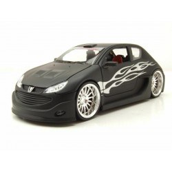 Peugeot 206 Tuning noir 1/24 Welly - Voitures miniatures - Creavea