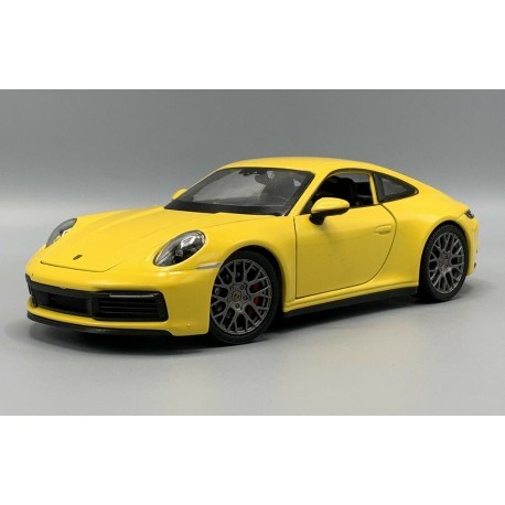 Porsche 911 Carrera 4S Yellow Welly WEL24099WYELLOW - Miniatures Autos Motos