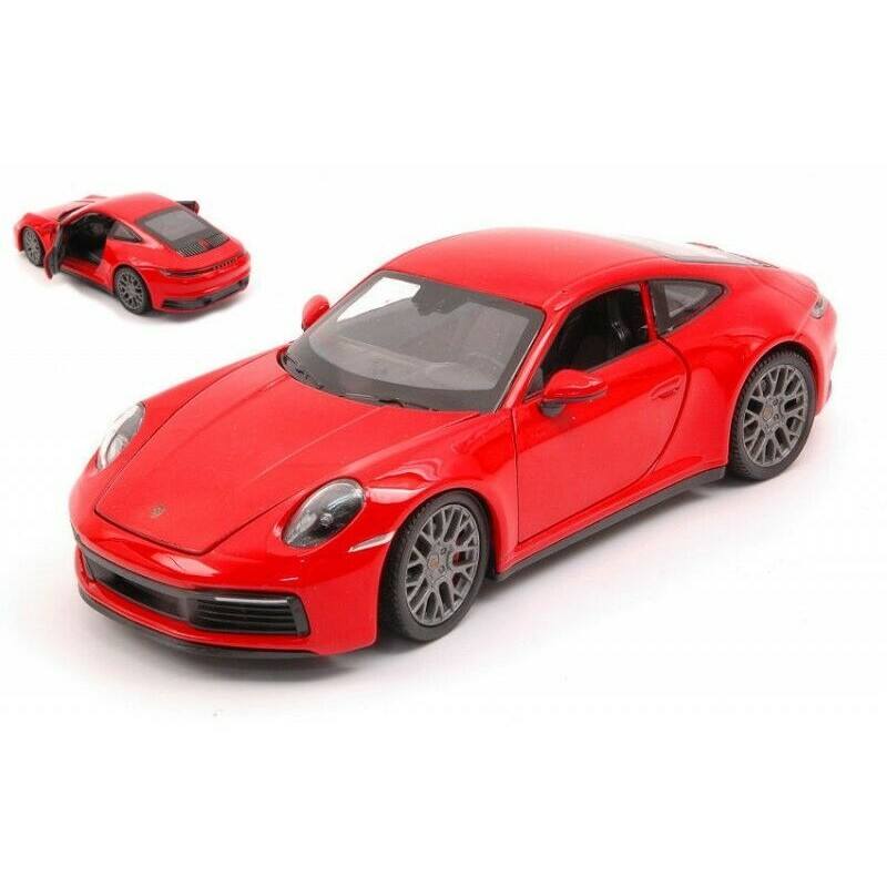 Porsche 911 Carrera 4S Red Welly  - Miniatures Autos Motos