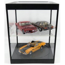 Vitrine Showcase Plexiglass Noire avec Leds 1/43 1/18 et base tournante Triple9 T9-69929bk