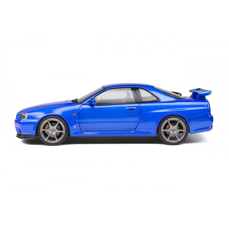 Nissan Skyline Gtr R34 1999 Bayside Blue Metallic Solido S Miniatures Autos Motos