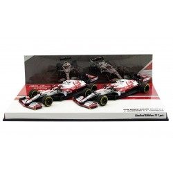 Cars Set Alfa Romeo Ferrari C41 F1 2021 Raikkonen Giovinazzi Minichamps 447210799