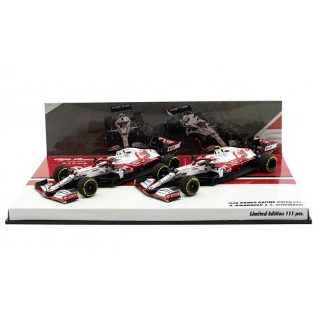 Cars Set Alfa Romeo Ferrari C41 F1 2021 Raikkonen Giovinazzi Minichamps 447210799
