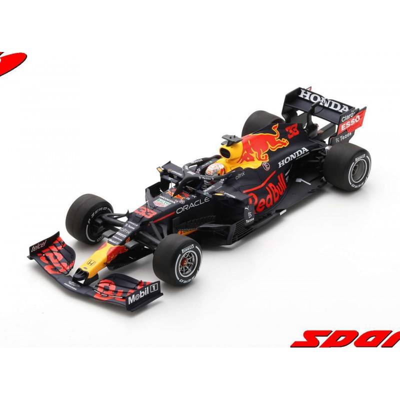 Red Bull Honda RB16B 33 F1 Winner Grand Prix de Monaco 2021 Max Verstappen  with pitboard Spark 18S595 - Miniatures Autos Motos