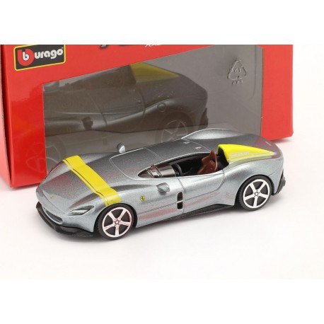 Ferrari Monza SP1 Silver Yellow Bburago BBU18-36046
