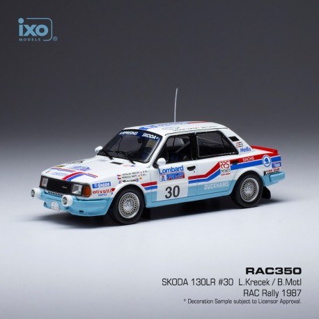 Skoda 130 L 30 RAC Rally 1987 Krecek - Motl IXO RAC350