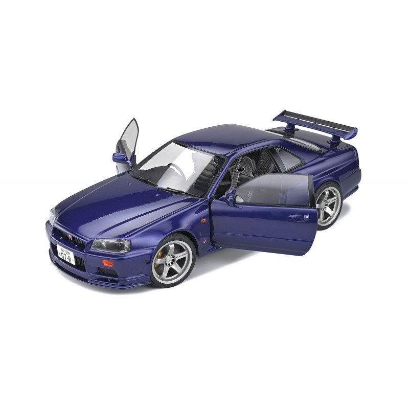 Nissan R34 GTR 1999 Midnight Purple Solido S1804303 Miniatures
