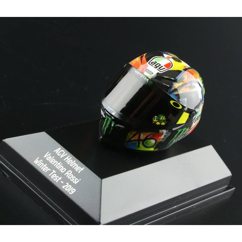 1:8 MINICHAMPS Casco Agv Valentino Rossi Winter Test 2019 399190066 Modellbau 