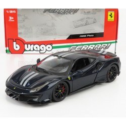 Ferrari 488 Pista Dark Blue and Grey Bbugaro BBU18-26026DARKBLUE