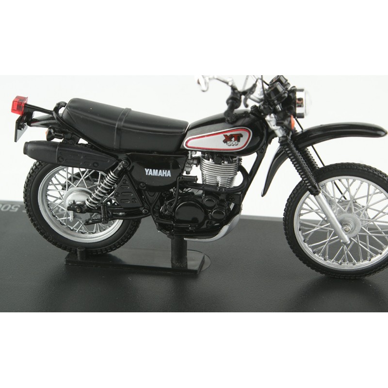 Miniature Moto Yamaha XT500 1988 Noir/Argent 1:18 Norev - Modèle Die-Cast Avec Boîte