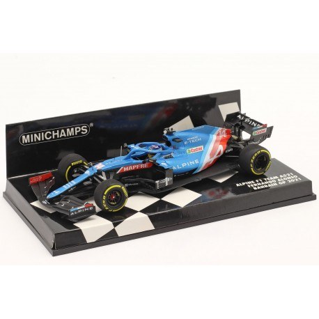 Alpine Renault A521 14 F1 Bahrain 2021 Fernando Alonso Minichamps 417210114