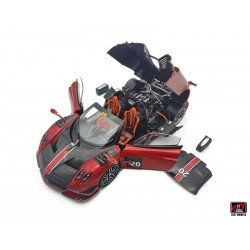 Pagani Huayra BC Roadster 2017 Red Black LCD Model LCD18008RE