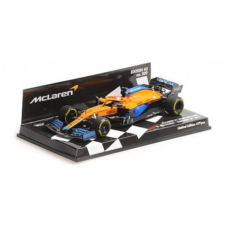 McLaren Mercedes MCL35M 3 F1 Bahrain 2021 Daniel Ricciardo Minichamps  537214303 - Miniatures Autos Motos