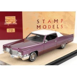 Cadillac Coupe Deville 1969 Bordeaux Stamp Models STM69601