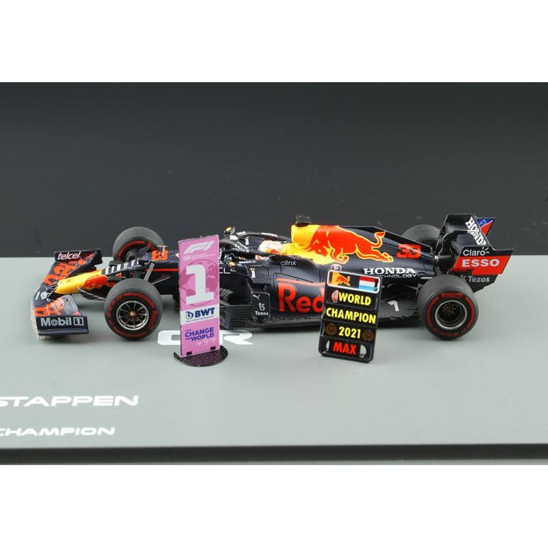 Red Bull Honda RB16B 33 F1 Winner Abu Dhabi World Champion 2021 Max  Verstappen with pitboards Spark S7861 - Miniatures Autos Motos