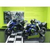 Set 2 Bikes + 2 Figurines Yamaha YZR M1 Lewis Hamilton Valentino Rossi Test Valencia 2019 Minichamps 122194446