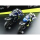 Set 2 Bikes + 2 Figurines Yamaha YZR M1 Lewis Hamilton Valentino Rossi Test Valencia 2019 Minichamps 122194446