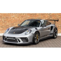 Porsche 911 GT3RS (991.2) Weissach Package 2019 Silver with WordingwithBlack wheels Minichamps 155068229