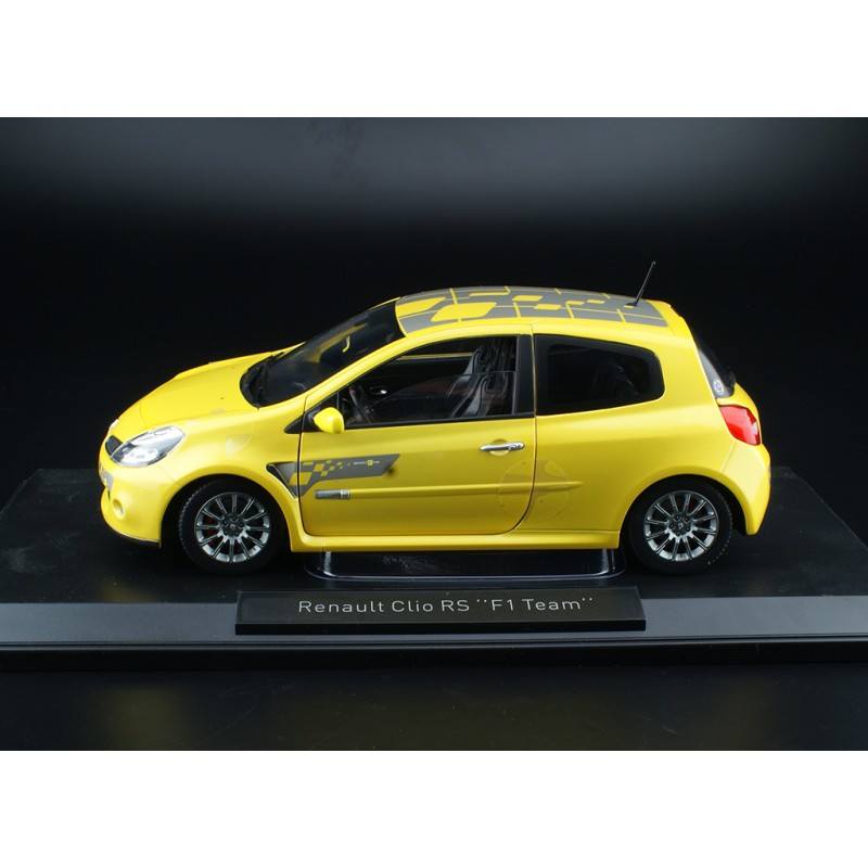 Miniature RENAULT CLIO RS F1 TEAM 2007 - JAUNE SIRIUS 1/18 Norev