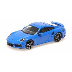 Porsche 911 (992) Turbo S Coupe Sport Design 2021 Blue Minichamps 410060072