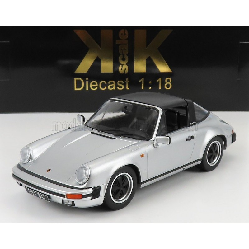Porsche 911 SC Targa with extra hardtop 1983 Silver KK Scale