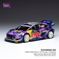Ford Puma Rally1 19 Loeb - Galmiche Winner Rallye Monte Carlo 2022 IXO RAM828
