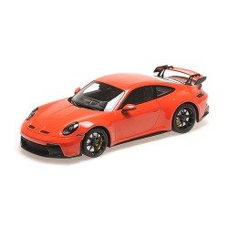 Porsche 911 (992) GT3 2021 Orange with Black wheels Minichamps 117069000