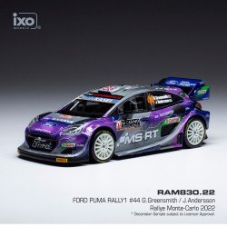 Ford Puma Rally1 44 Greensmith - Andersson Rallye Monte Carlo 2022 IXO RAM830